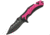 China Made Linerlock A/O Folding Knife, 5in Closed, 3.75in Black SS Blade, Black/Pink Aluminum, Black/Pink, 300461-PK