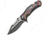 China Made Linerlock A/O Folding Knife, 5in Closed, 3.75in Two-Tone SS Blade, Black Nylon, Black, 300473