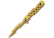 China Made Linerlock Gold A/O Folding Knife,3.25in,Stainless Steel,Standard Edge,Gold Stainless Handle CN300381GD