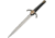 China Made Royal Arms Dagger Knife, 9.5 mirror finish 420 stainless dagger blade, Black zinc handle, 211513-RA
