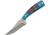 China Made Southwest Skinner Knife, 3 satin finish stainless upswept skinner blade, Blue ABS handle, 211499