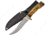 China Made Upswept Hunter w/Finger Grooved Imitation Stag Handle, Fixed Blade Knife, 9.25in Overall, 5in Mirror SS, Finger Grooved Imitation Stag Handle, Brass Guard And Pommel, Black Nylon, 210914
