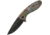 China Made Wildlife Linerlock Wolf Folding Knife, 3 black stonewash finish stainless blade, ABS handle, 300508-WF