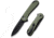 Civivi Knife Mini Praxis 2.98 Od Green G10/black Clam Pack