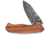 CIVIVI Placoid Flipper &amp; Thumb Stud Knife Guibourtia Wood Handle 3.67inch Damascus Blade C23079-ds1