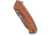 CIVIVI Placoid Flipper &amp; Thumb Stud Knife Guibourtia Wood Handle 3.67inch Damascus Blade C23079-ds1