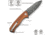 CIVIVI Placoid Flipper &amp; Thumb Stud Knife Guibourtia Wood Handle 3.67inch Damascus Blade C23079-ds1
