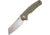 CJRB Crag Linerlock Green Folding Knife, 3.75 stonewash finish D2 tool steel blade, Green textured G10 handle, J1904-GNF