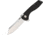 CJRB Kicker Recoil Lock Black Folding Knife, 3.5 stonewash finish D2 tool steel blade, Black textured G10 handle, J1915-BK