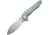 CJRB Mangrove Linerlock Jade Folding Knife, 3.5 stonewash finish D2 tool steel blade, Jade sculpted G10 handle, J1910-NTG