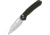 CJRB Pyrite Green Micarta Folding Knife, 4.25in Closed, 3.13in Stonewash AR-RPM9 Wharncliffe Blade, Green Canvas Micarta Handle, Nylon Case, J1925A-MGN