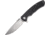 CJRB Taiga Linerlock Black D2 Folding Knife, 3.75 stonewash finish D2 tool steel blade, Black textured G10 handle, J1903-BKF