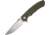 CJRB Taiga Linerlock Green Folding Knife, 3.75 stonewash finish D2 tool steel blade, Green textured G10 handle, J1903-GNF