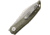 CMB Made Knives Kisame Micarta SW Folding Knife, 4in Closed, 3in Stonewash Bohler K110 Stainless Blade, Green Canvas Micarta Handle, Nylon Sheath, CMB03G