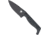CobraTec Knives Kingpin Fixed Blade Knives, 4in, D2, Drop Point Blade, Black, CTKPBLK