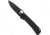 CobraTec Knives Raven Folding Knife, 3.25 in Blade, D2, Black, CTRVN