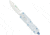 CobraTec Knives Special Edition Abalone OTF Knife, 3.25in, Inlayed Abalone D2 Steel, Drop Point Blade, Abalone Aluminum Handle, SILABADNS