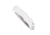CobraTec Knives Cyclone Hidden Release OTF Automatic Folding Knife, 3in, Plain Satin D2 Steel, Drop Point Blade, 4 in Aluminum, White Handle, CTCLNHRSIL