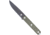 CobraTec Knives Outdoor Warrior Fixed Blade Knife, 4.5in, D2 Stonewashed Steel Blade, Drop Point Plain Blade, G-10, OD Green, CTOWODGDNS