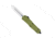 CobraTec Knives FS-3 Large OTF Automatic Folding Knife, 3.5in, D2 Steel, Dagger Non-Serrated Blade, Od Green Handle, LODFS-3DAGNS