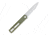 CobraTec Knives Large Kuzio Automatic Folding Knife, 3.75in, D2 Lightly Stonewashed, Drop Serrated Blade, Od Green Handle, CTKUZIOODGDS