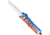 CobraTec Knives FS-3 Medium OTF Automatic Folding Knives, 3in, D2 Steel, Drop Non-Serrated Blade, Cerakote/Lure Blue Handle, MFLBLUFS-3DNS