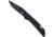 CobraTec Knives Naja Automatic Folding Knife, 3.5 in, Black Powder Coated D2 Steel, Plain Drop Point Blade, G-10 Scales, Black Handle, CTNAJBLK
