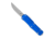 CobraTec Knives FS-X Small Gen II OTF Knife, Automatic Folding Knife, 2.75in, Stonewashed D2 Steel, Drop Point Non-Serrated Blade, Aircraft Aluminum, Blue Handle, SBLUFS-XGEN2DNS