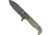 CobraTec Knives PSK Fixed Blade Knife, 4.5 in, 14C28N Black Stonewasheded Blade, Spear Point Blade, Micarta, OD Green Dark Stonewashed Handle, CTPSKODGMCADSW, 1410079