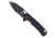 CobraTec Knives Wolverine Liner Lock Serrated Folding Knife, 3.125 in, D2 Steel, Drop Point Blade, G-10, Black Handle, CTWOLVERINEBLKDS