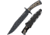 Cold Steel Drop Forged Bowie Fixed Blade Knife, 9.5in, 52100 High Carbon Steel, Fixed Plain Bowie Black Blade, Black &amp; Ivory Faux Stag Handle, CS-36MK
