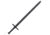 Cold Steel Hand and a Half Training Sword, Black, 44in, CS-92BKHNHZ