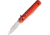 Colonial Auto Paratrooper Button Lock w/ 2in Guthook Blade Automatic Folding Knives, 3in, 440A Stainless Clip Point Blade, Orange Handle, COLM724