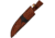 Combat Ready Big Bowie Fixed Blade Knife, 16.5in Overall, 10.5in Satin Stainless Blade, Brown Checkered Wood Handle, CO050 BRK016