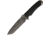Combative Edge Salus Fixed Blade Black Knife, 5.63 stonewash finish CPM-3V carbon steel tanto b, Black canvas micarta handle, SAL-B-20