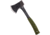 Condor Campsite Axe Army Green, 4.25 natural finish 1075HC steel axe head with 3, Green checkered polypropylene handle, CTK3933-4.24HC