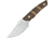 Condor Tool and Knife Headstrong Knife, 7.63in Overall, 3.5in Satin 1095Hc Steel Blade, Walnut Handle With Recessed Wire Wrapping, Brown Leather Sheath, CTK2813-4.0HC