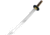 Condor Tool and Knife Kondoru Wakazashi Fixed Blade Knife, 16.875in, 1075 Carbon Steel, Standard Edge, Brown, Walnut Handle, CTK1013-16.75HC