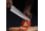 Cool Hand Hammered Ebony Chef's Knife, 13in Overall, 8in Hammered 440C Stainless Blade, Ebony Wood Handle, 7198CE
