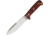 Cougar Creek Wilderness Survivor Knife, Red Canvas Knife, 10.5in Overall, 5.75in Satin 1095Hc Steel Blade, Double Red Coral Micarta Handle, Cinnamon Liners, Sheath, QC0113 RED CANVAS