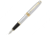 Cross Bailey Medalist Fountain Pen with Medium Stainless Steel Nib, Polished Chrome and 23 Karat Gold AT04566MS