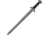 Damascus Damascus Sword Wire Wrap, 27.5 unsharpened Damascus steel blade, Wood handle, DM-5021