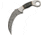 Damascus Fixed Blade Karambit Knife, 8.5in Overall, 4.25in Damascus Steel Karambit Blade, Horn Handle, SS Guard, Finger Ring, Black Leather Sheath, DM-1177