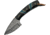 Damascus Hunter Turquoise Knife, 3 Damascus steel blade, Black synthetic and turquoise handle, DM-1233BK