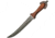 Damascus Short Sword Rosewood, 18.5in Overall, 12in Damascus Steel Blade, Rosewood Handle, DM-5008