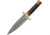 Damascus Twisted Horn Dagger Knife, Orange and brass spacers, 6 double edge Damascus steel dagger blade, Sculpted horn handle, DM-1236OR