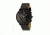 Danish Design Iq16q772 Chronograph Mens Watch - Black Leather Band, Black Titanium Case, Black Face