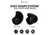 Decibullz Custom Molded Surveillance Earpieces w/Isolation, Black, RTL-RDO-ISO-BLK
