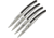 Deejo Steak Bistro Knife Set Blossom Kitchen Knives, 9in Overall, 4.25in Mirror Serrated 420 SS Blade, Black ABS, Black, 4AP010