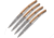 Deejo Steak Knives Tiium Blossom Kitchen Knives, 9in Overall, 4.25in Titanium Coated Z40C13 SS Blade, Olive Wood, 4FB010